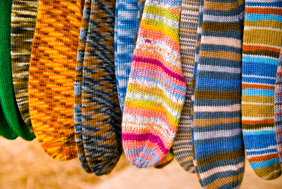 Dyed knit wool fiber socks First Source Worldwide