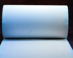 blue dyed paper nonwoven product