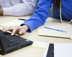 staff working in office