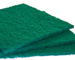 green dyed nonwoven sponges for cleaning the house