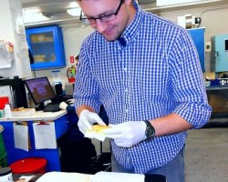 testing dye samples in the colorants lab