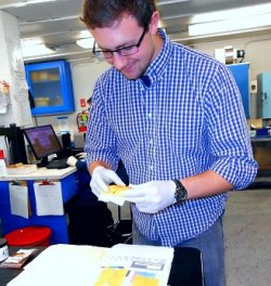 testing dye samples in the colorants lab